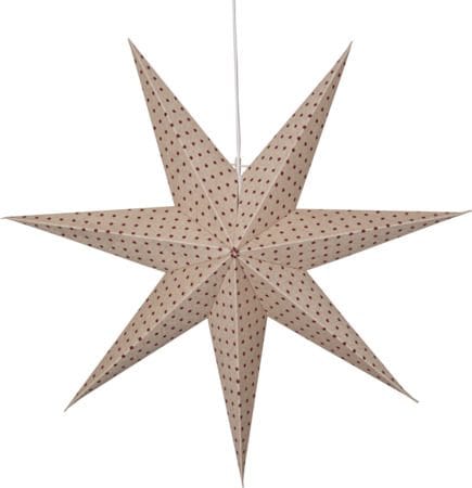 Cotton Pappersstjärna 60 cm - beige med röda prickar - Belysning - Julbelysning - Jullampor