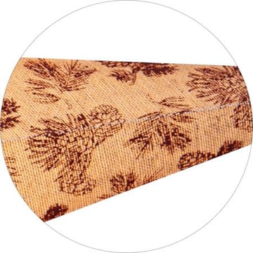 Cotton Pappersstjärna 60 cm - beige med rött kotte- och granbarrsmönster - Belysning - Julbelysning - Jullampor