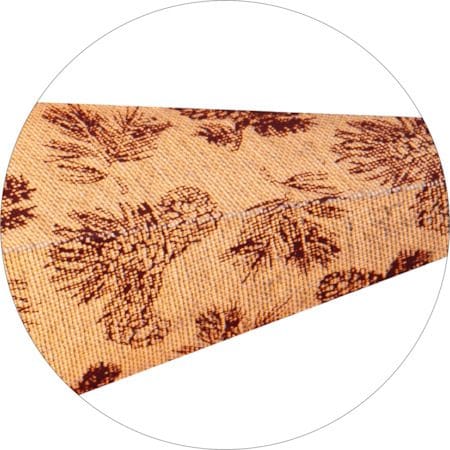 Cotton Pappersstjärna 60 cm - beige med rött kotte- och granbarrsmönster - Belysning - Julbelysning - Jullampor