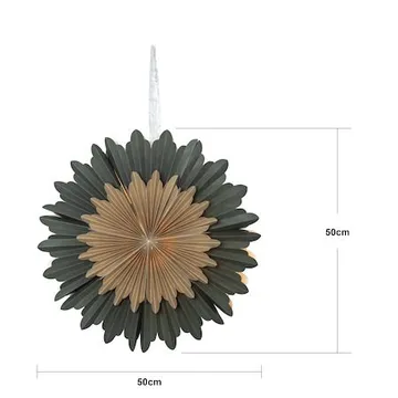 Crystal Pappersstjärna 50 cm - grön/guld - Belysning - Julbelysning - Jullampor
