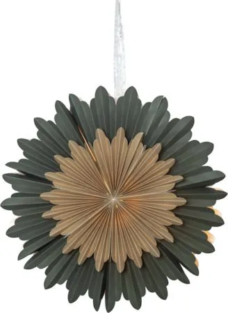 Crystal Pappersstjärna 50 cm - grön/guld - Belysning - Julbelysning - Jullampor