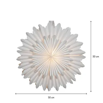 Crystal Pappersstjärna 50 cm - vit - Belysning - Julbelysning - Adventsstjärna