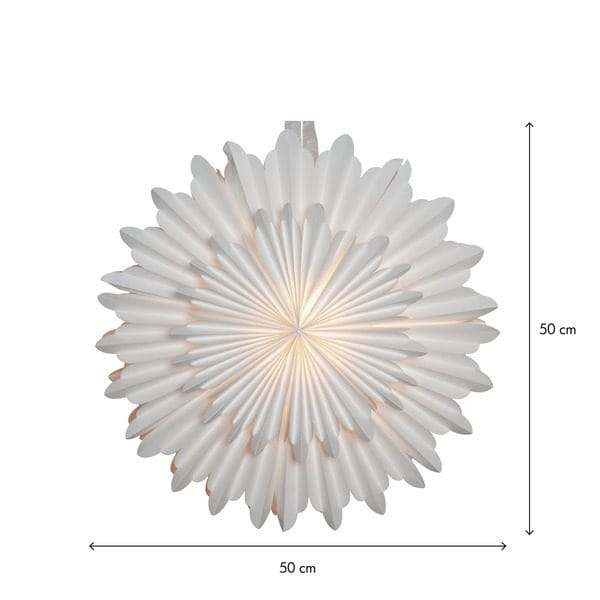 Crystal Pappersstjärna 50 cm - vit - Belysning - Julbelysning - Adventsstjärna