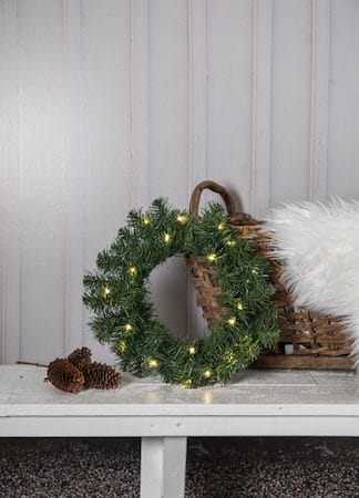 Dalbo Krans med belysning 40 cm - grön - Belysning - Julbelysning - Julbelysning utomhus