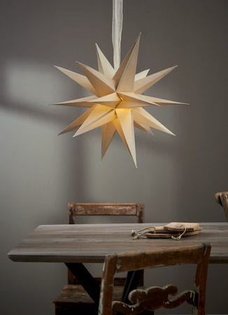 December Pappersstjärna 55 cm - beige - Belysning - Julbelysning - Jullampor