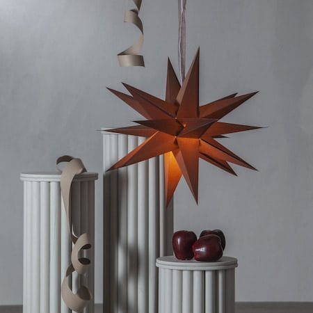 December Pappersstjärna 55 cm - brun - Belysning - Julbelysning - Jullampor