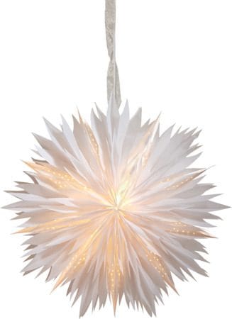 Dis Pappersstjärna  60 cm - Hängande jullampa - Vit - Belysning - Julbelysning - Adventsstjärna