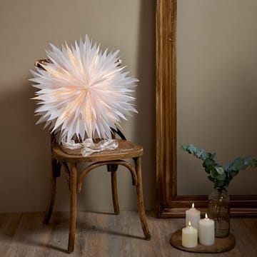 Dis Pappersstjärna  60 cm - Hängande jullampa - Vit - Belysning - Julbelysning - Adventsstjärna