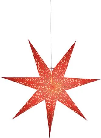 Dot Stor Adventsstjärna 70 cm - Jullampa i papper - Röd - Belysning - Julbelysning - Adventsstjärna