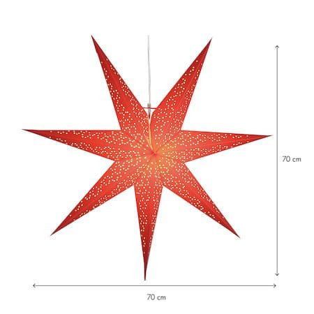 Dot Pappersstjärna 70 cm - röd - Belysning - Julbelysning - Jullampor