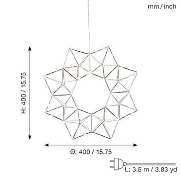 Edge Krans med belysning 40 cm - krom - Belysning - Julbelysning - Jullampor