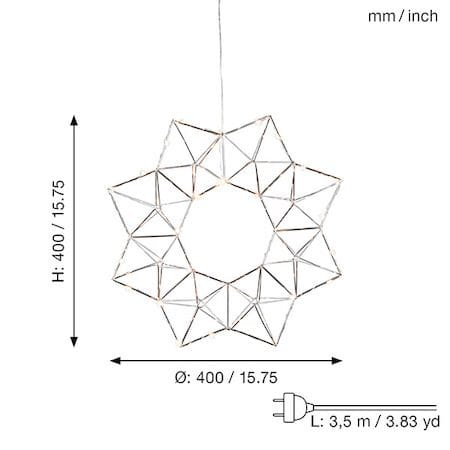 Edge Krans med belysning 40 cm - krom - Belysning - Julbelysning - Jullampor