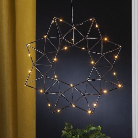 Edge Krans med belysning 40 cm - svart - Belysning - Julbelysning - Jullampor