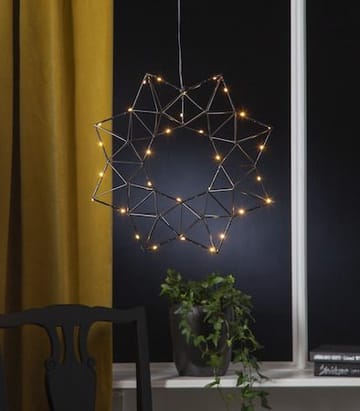 Edge Krans med belysning 40 cm - svart - Belysning - Julbelysning - Jullampor