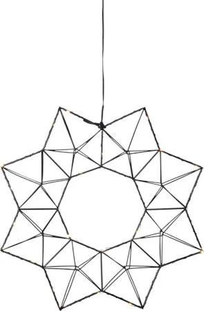 Edge Krans med belysning 40 cm, svart