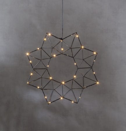 Edge Krans med belysning 40 cm - svart - Belysning - Julbelysning - Jullampor