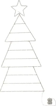 Folde Siluett belysning julgran 120 cm, silver