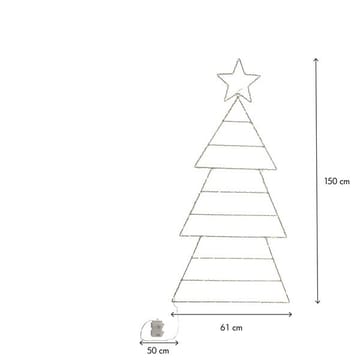 Folde Siluett belysning julgran 120 cm - silver - Belysning - Julbelysning - Julbelysning utomhus