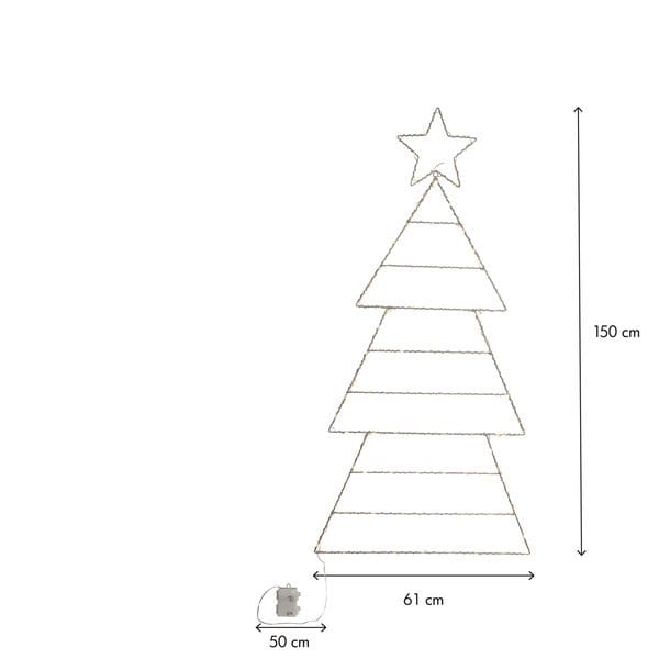 Folde Siluett belysning julgran 120 cm - silver - Belysning - Julbelysning - Julbelysning utomhus