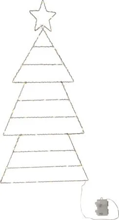 Folde Siluett belysning julgran 90 cm, silver