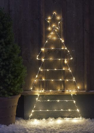 Folde Siluett belysning julgran 90 cm - silver - Belysning - Julbelysning - Julbelysning utomhus