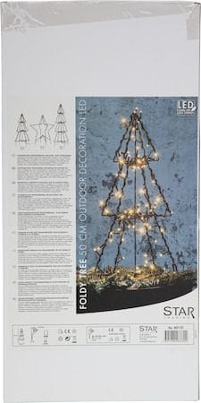Foldy Utomhusdekoration julgran med belysning 50 cm - svart - Belysning - Julbelysning - Julbelysning utomhus