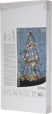 Foldy Utomhusdekoration julgran med belysning 50 cm - svart - Belysning - Julbelysning - Julbelysning utomhus