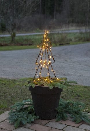 Foldy Utomhusdekoration julgran med belysning 50 cm - svart - Belysning - Julbelysning - Julbelysning utomhus