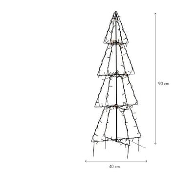 Foldy Utomhusdekoration julgran med belysning 90 cm - svart - Belysning - Julbelysning - Julbelysning utomhus