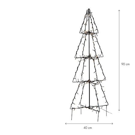 Foldy Utomhusdekoration julgran med belysning 90 cm - svart - Belysning - Julbelysning - Julbelysning utomhus