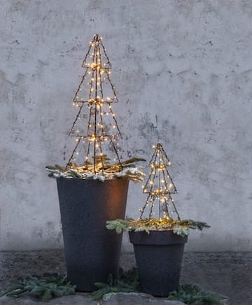 Foldy Utomhusdekoration julgran med belysning 90 cm - svart - Belysning - Julbelysning - Julbelysning utomhus