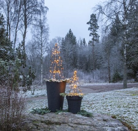 Foldy Utomhusdekoration julgran med belysning 90 cm - svart - Belysning - Julbelysning - Julbelysning utomhus