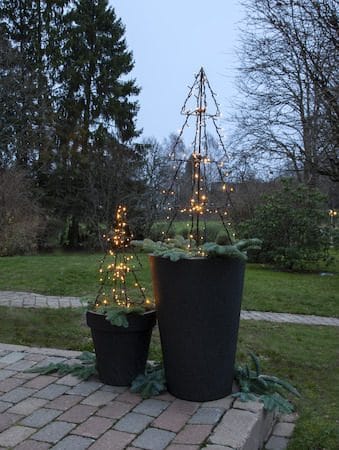 Foldy Utomhusdekoration julgran med belysning 90 cm - svart - Belysning - Julbelysning - Julbelysning utomhus