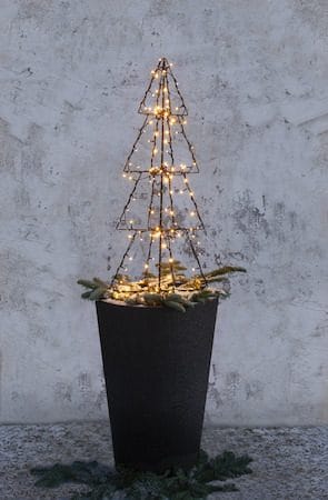 Foldy Utomhusdekoration julgran med belysning 90 cm - svart - Belysning - Julbelysning - Julbelysning utomhus