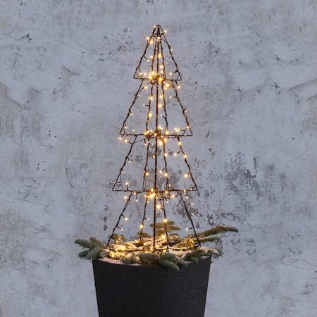 Foldy Utomhusdekoration julgran med belysning 90 cm - svart - Belysning - Julbelysning - Julbelysning utomhus