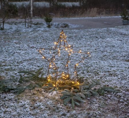 Foldy Utomhusdekoration stjärna med belysning 60 cm - svart - Belysning - Julbelysning - Julbelysning utomhus