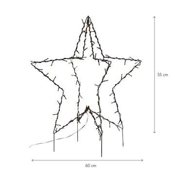 Foldy Utomhusdekoration stjärna med belysning 60 cm - svart - Belysning - Julbelysning - Julbelysning utomhus