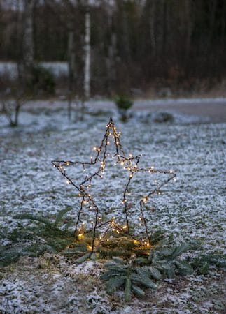 Foldy Utomhusdekoration stjärna med belysning 60 cm - svart - Belysning - Julbelysning - Julbelysning utomhus