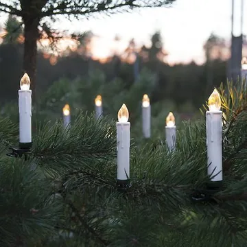John Julgransbelysning - vit med gröna clips - Belysning - Julbelysning - Jullampor