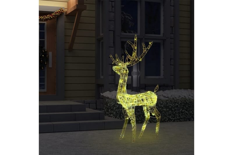 Juldekoration ren akryl 140 LED 128 cm varmvit - Vit - Julbelysning utomhus
