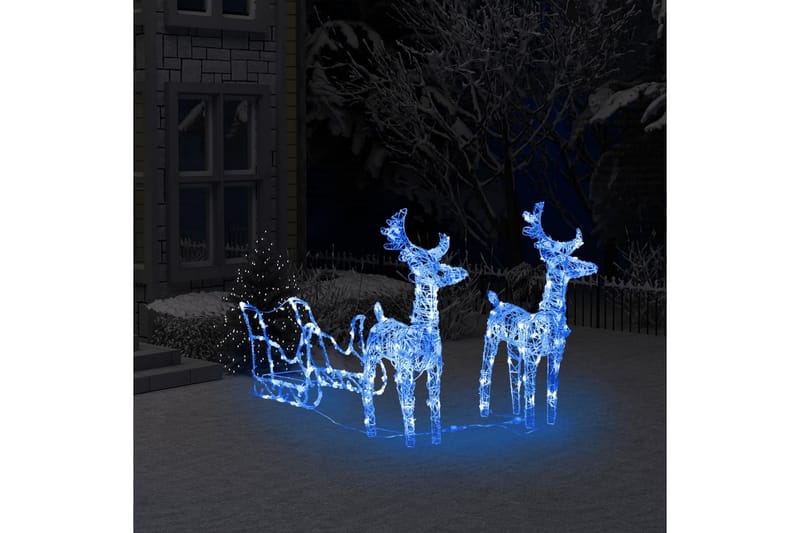 Juldekoration renar & släde 160 LED 130 cm akryl - be Basic - Julbelysning utomhus