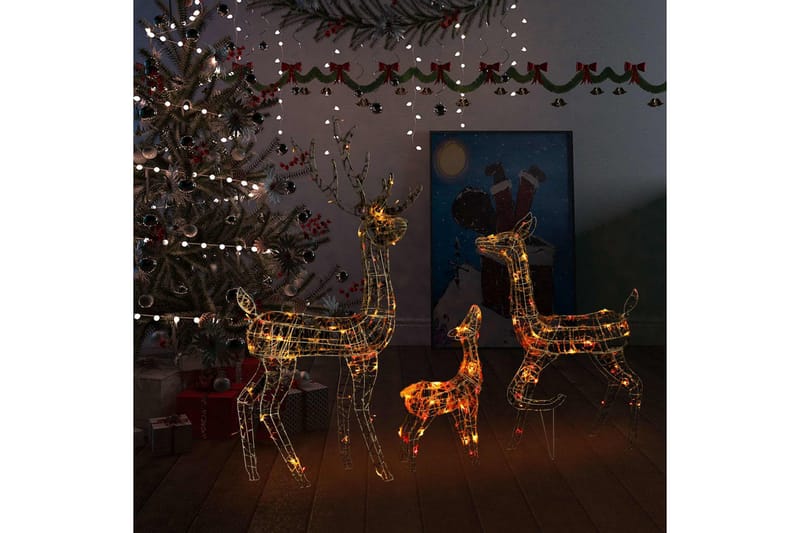 Juldekoration renfamilj akryl 300 LED flerfärgad - Julbelysning utomhus