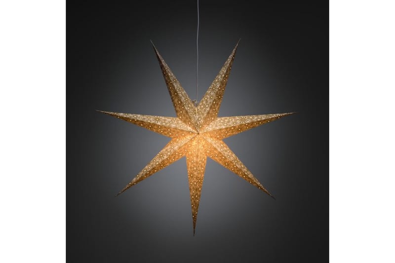Pappersstjärna vit/guld 78cm - Konstsmide - Jullampor - Adventsstjärna