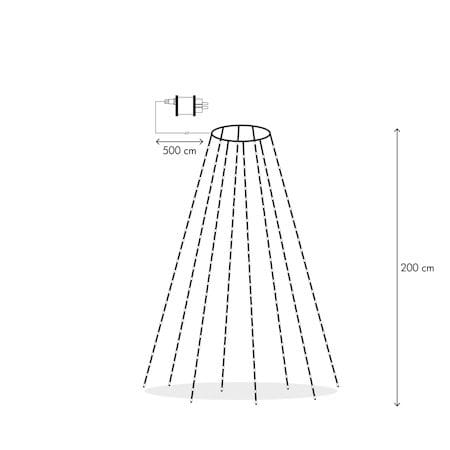 LED-julgransslinga Dew Drop Micro 2 m 160 ljus - Grön / Flerfärgad - Belysning - Julbelysning - Jullampor