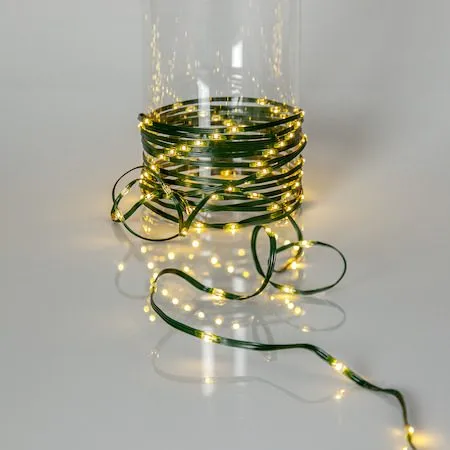 LED-julgransslinga Dew Drop Micro 2 m 160 ljus Varmvit, Grön