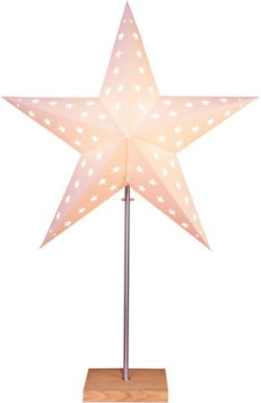 Leo Fot, skärm & stjärna 43 cm - vit/ek - Belysning - Julbelysning - Jullampor
