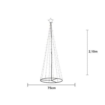 Light Tree Utomhusdekoration julgran med belysning 210 cm - svart - Belysning - Julbelysning - Julbelysning utomhus