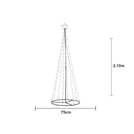 Light Tree Utomhusdekoration julgran med belysning 210 cm - svart - Belysning - Julbelysning - Julbelysning utomhus