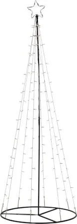 Light Tree Utomhusdekoration julgran med belysning 210 cm, svart
