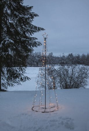 Light Tree Utomhusdekoration julgran med belysning 210 cm - svart - Belysning - Julbelysning - Julbelysning utomhus